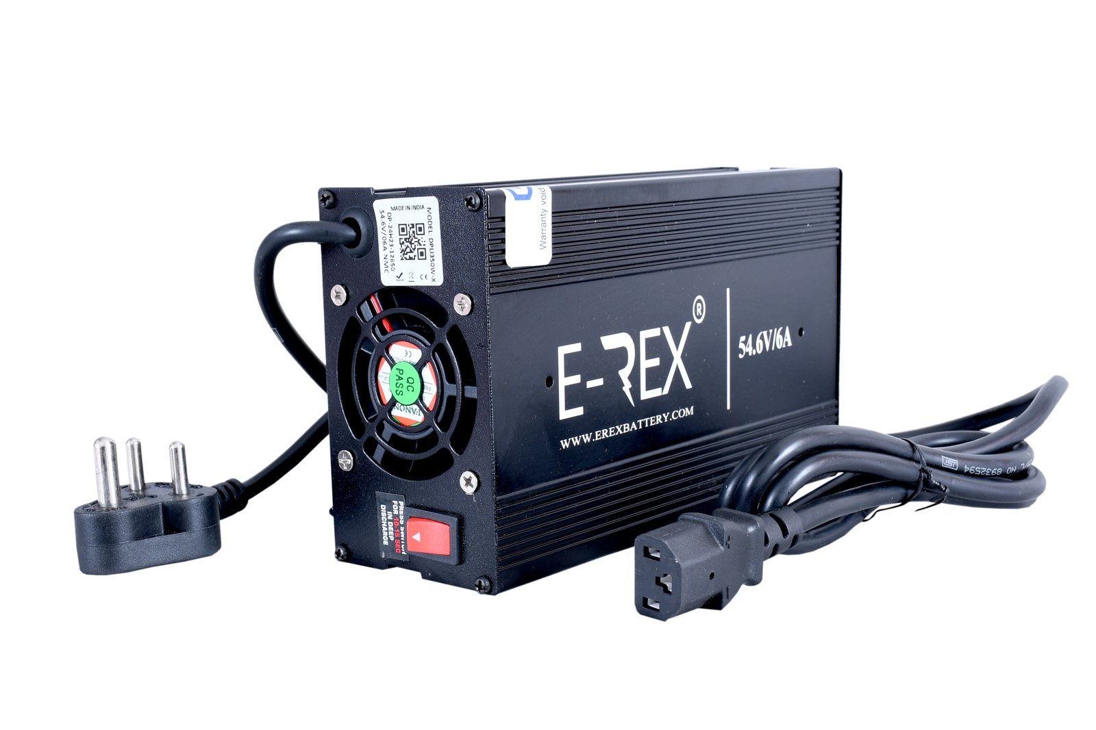 E-Rex 54.6V 6A Lithium Battery Charger Metal Body, Supported