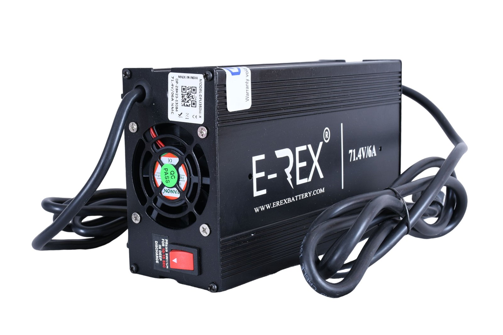 E-Rex 58.8V 6A Lithium Battery Charger Metal Body, Supported battery - 48V  - E-Rex