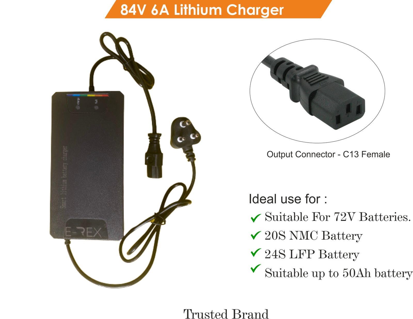 67.2v 1A-6A Fast Charger